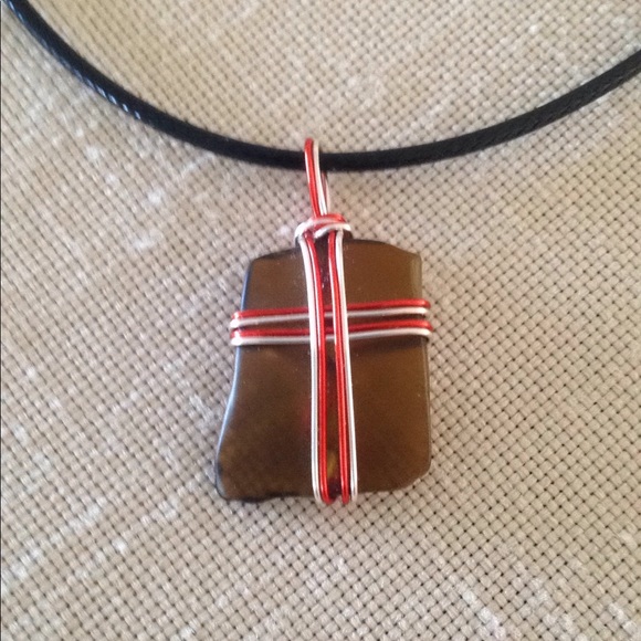 17 Pack Pendants Sea Glass Vintage Glass Wire Wrapped Hand Crafted - Picture 2 of 12